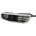 thumbnail image 2 of Grille Assembly Compatible With 1996-1998 Honda Civic Sedan Chrome Shell with Painted Black Insert, 2 of 3