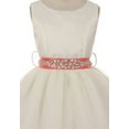 thumbnail image 3 of Big Girls' Crystal Rhinestone Belt Sash Flower Petals Easter Flowers Girls Dresses Ivory Navy 12 (M1B5K2CB), 3 of 3