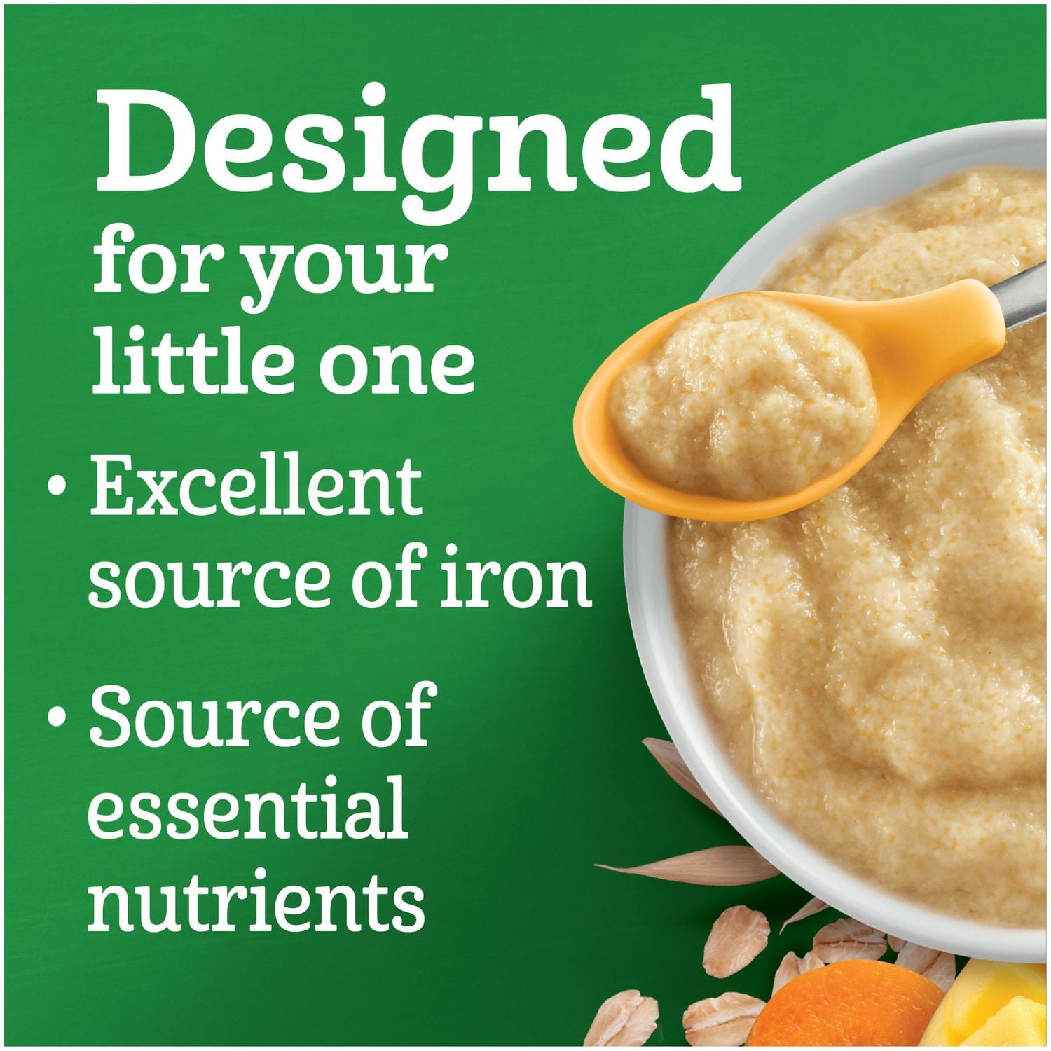 GERBER® Organic Wheat & Wholegrain Oat Mango Carrot, Baby Cereal 208 g