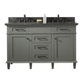 thumbnail image 3 of Legion Furniture 54-inch Pewter Green Finish Double Sink Vanity Cabinet With Blue Lime Stone Top, 3 of 7