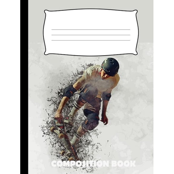 Composition Book: Skateboarding Composition Notebook Wide Ruled (Paperback)