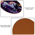 thumbnail image 5 of Unicorn 6PCS Round Car Coasters, Microfiber Leather Cup Holders for Car, 11x11 cm/4.3x4.3 in, Absorbent Car Coaster Set of 6, Car Accessories for Women and Men, 5 of 6