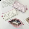 thumbnail image 2 of Bows Change Purse Wallet Flip Pencil Case Simple Coin Purse Makeup Storage Bag, 2 of 15