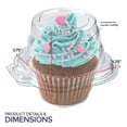 thumbnail image 7 of Stock Your Home Clear PET Plastic Airtight Cupcake Storage Container (25 Count), 7 of 7