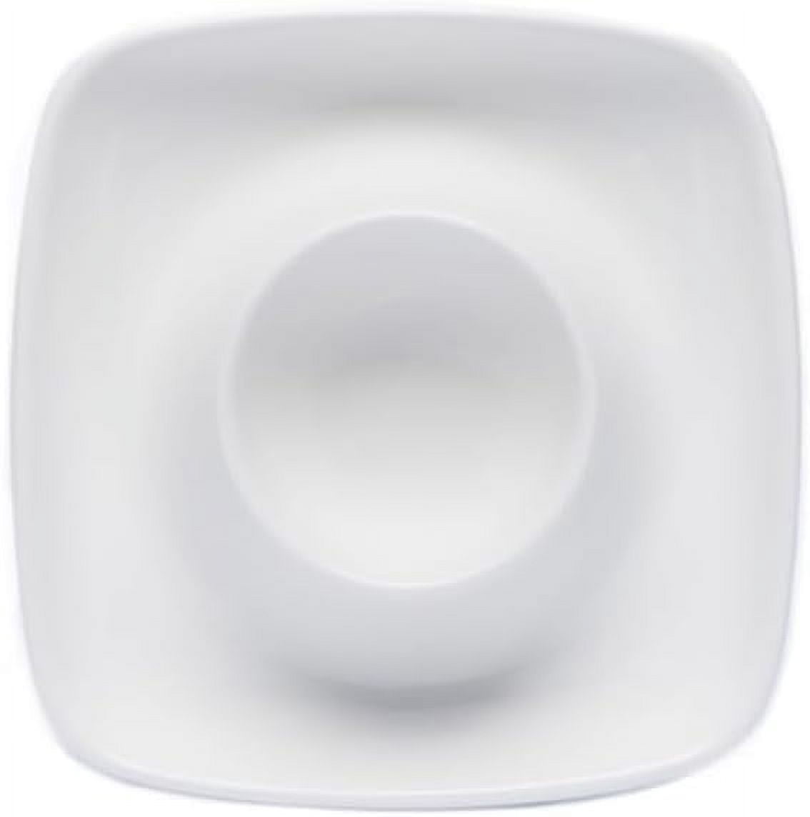 Ceramics White Egg Cups for Hard Boiled Eggs Set
