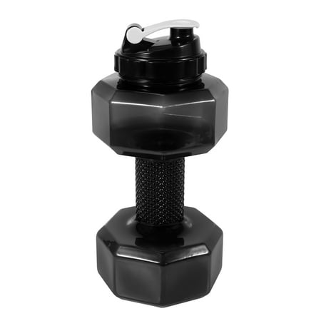 

75 (2.2 L) Dumbbell Water Big Capacity Free Flip Top Leak Proof lid （black）