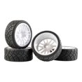 thumbnail image 3 of fastboy WLtoys 144001 124018 124019 RC Car Rubber Tire Set Racing Performance White 1Set, 3 of 5