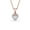 Rose Gold, variant on 925 Sterling Silver Halo Heart Solitaire Pendant