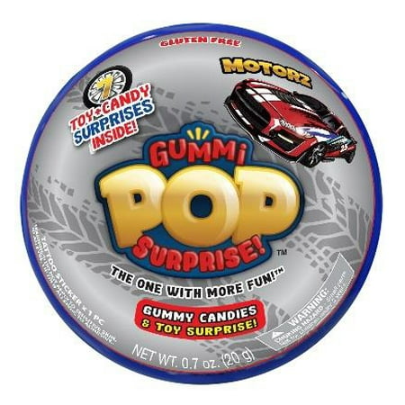 Case of 4 Gummi Pop Surprise Ball  Motorz  0.71 Ounce - 6 Count Display Box (BB 10/30/24) 