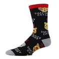 thumbnail image 2 of Oooh Yeah Mens Funny Cat Crew Socks, Crazy Cat Lady, Novelty Cotton Socks, Size 8-13, 2 of 4