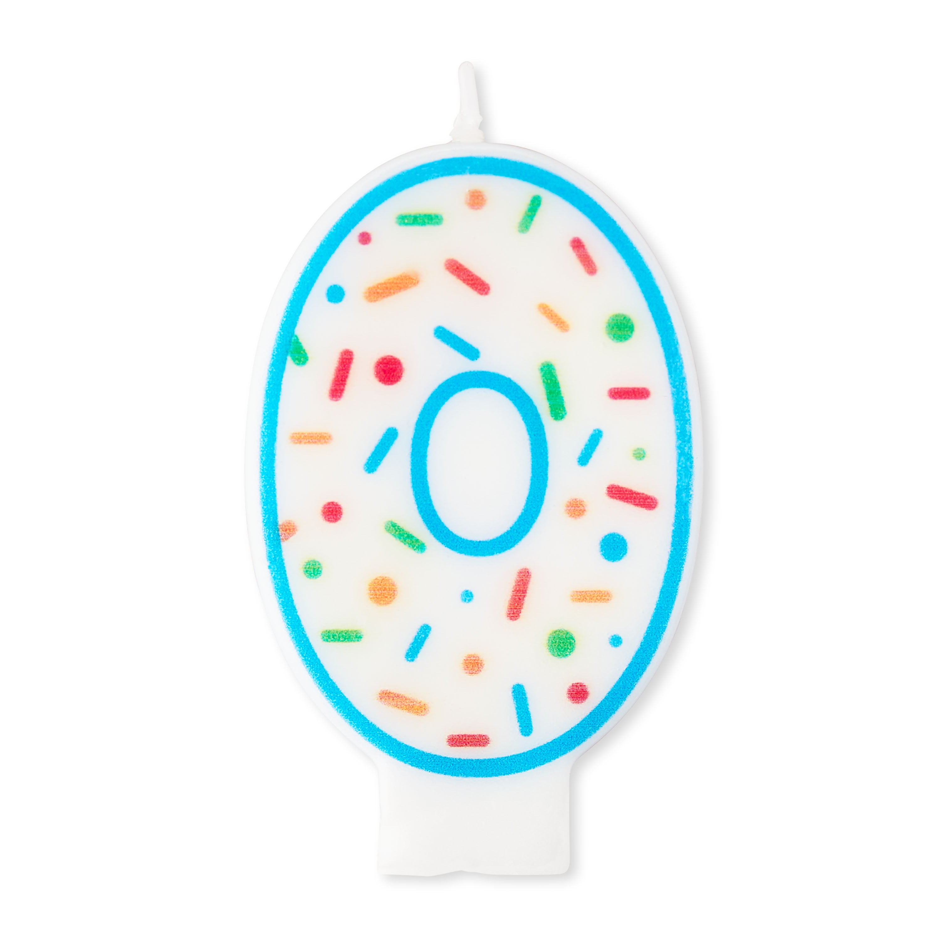 Multicolor Confetti Number 0 Birthday Candle, by Way To Celebrate