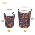 thumbnail image 3 of Fuzoiu Thanksgiving Turkey 2 Print Circular Hamper,Laundry Basket with Handle,Collapsible Laundry,Dirty Clothes Storage Basket,for Bedroom Bathroom Dorm Living Room-Medium, 3 of 6