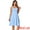 Blue, variant on Sleeveless Plaid Ruched A-Line Flowy Midi Dress XS Red