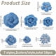 thumbnail image 2 of 14 estilos de flores de tela vaquera azul marino, flores de tela vaquera, camelias, telas de lona, ​​flores, adornos de costura de mezclilla, 2 of 6