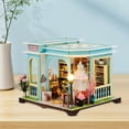 thumbnail image 3 of Threns 3D Wooden Miniature House Kit,DIY Miniature Dollhouse Kit,with LED Light and Furniture,for Teen, 3 of 8
