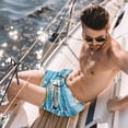 thumbnail image 2 of luoweisi Men's Beach Shorts Quick Dry Swim Trunks with Mesh Lining Seagull 2XL, 2 of 5