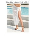thumbnail image 2 of Long Bikini Swimsuit,Women Beach Sarong Cover up Swimwear, Wrap Chiffon Sheer Cover Ups Summer Beach Party, 2 of 7