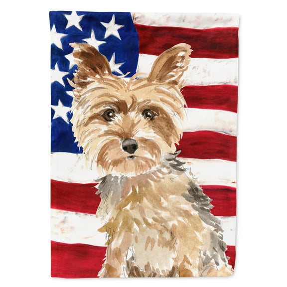 Patriotic USA Fox Terrier House Flag