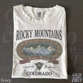 thumbnail image 2 of Vintage Rocky Mountains Colorado T-Shirt, Outdoor Discovery Graphic Tee, 90s Mountain Hiking Shirt, Ivory Nature Top, 2 of 5