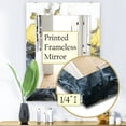 thumbnail image 3 of DESIGN ART Designart 'Marbled Yellow 7' Mid-Century Mirror - Printed Wall Mirror 27.6 in. wide x 39.4 in. high, 3 of 4