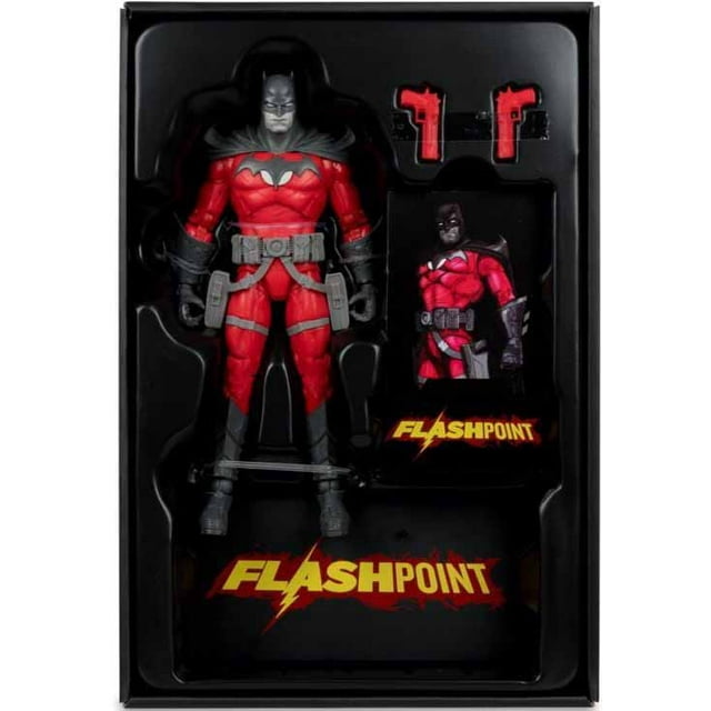 DC Multiverse Flashpoint 6 Inch Action Figure Exclusive - Batman Black & White Accent Edition Gold Label