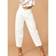 thumbnail image 2 of Vaqueros elegantes para mujer, de cintura alta, casuales, holgados, blancos, talla 16, 2 of 5