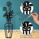 thumbnail image 4 of 3 uds. escultura de pared florero rústico decoración floral Afortunado Sencillez, 4 of 5