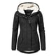 thumbnail image 4 of Abrigo de invierno con capucha cálido e impermeable, abrigo de algodón con forro polar grueso para mujer, 4 of 4