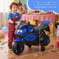 thumbnail image 3 of Costway 6V Kids Motorcycle with Music, Horn, Detachable Training Wheels & LED Headlights Navy, 3 of 10