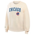 thumbnail image 3 of Women's WEAR by Erin Andrews Cream Chicago Cubs Heavyweight Crew Neck Sweatshirt, 3 of 4