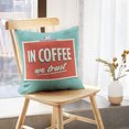 thumbnail image 5 of LALILO Throw Pillow Covers Coffee Trust Retro Vintage Coffee Office Cushion Cover 18" x 18", 2 Pack, 5 of 6