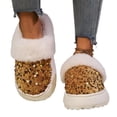 thumbnail image 1 of Zapatos Casa Mujer Lentejuelas Cálido Felpa Antideslizante para Interior, 1 of 8