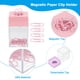 thumbnail image 3 of Soporte de clip de papel magnético Uxcell, 2 piezas organizador de clips de papel de gran capacidad para escritorio, rosa, 3 of 6