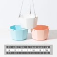 thumbnail image 1 of Zhuge Juego de 3 piezas de cesta colgante absorbente de plástico para lavabo, blanco, rosa, azul, maceta colgante hidropónica de tamaño mediano: 15 * 9 cm, 1 of 5