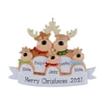 thumbnail image 3 of Personalized Reindeer Family Of 5 Christmas Tree Ornament 2021 - Cute Deer Holiday Winter Gift Year Durable 2021 Family Ornament 5 4.88*3.5", 3 of 6