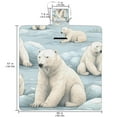 thumbnail image 2 of Polar Bear Canvas Beach Blanket Picnic Mat - Oversized Waterproof Outdoor Camping Mat - Travel, Hiking, and Sports - Portable Lightweight Foldable Mat for Family and Friends Gathering, 2 of 6