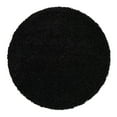 thumbnail image 4 of Unique Loom Solid Shag Collection Area Rug (3' 1" Round Jet Black), 4 of 7