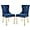 Blue+golden Stainless Steel Leg, variant on KCC Velvet Dining Chairs Set of 2, Upholstered High-end Tufted Dining Chair with Nailhead Back Ring Pull Trim Stainless Steel Legs, Contemporary Nikki Collection Modern Style for Kitchen, Blue