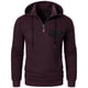 thumbnail image 4 of Sudadera con capucha para hombre, de colores sólidos, informal, con capucha, de manga larga, con bolsillo falso, para ejercicio, blusa de poliéster para hombre, 4 of 6