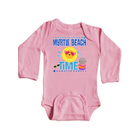 

Inktastic Myrtle Beach Vacation Time Gift Baby Girl Long Sleeve Bodysuit