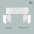 thumbnail image 4 of Kit de Cabecera y 2 Burós The Shop Para Cama Individual Matrimonial o Queen Size MDF Resistente Blanco, 4 of 10