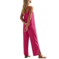 thumbnail image 2 of Women's Casual Sleeveless Wide Leg Jumpsuit with Pockets Loose Fit Summer Lounge Outfit, 2 of 4