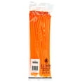 thumbnail image 2 of Standard-Duty Nylon Zip Ties 11 inch, Neon Orange, 100-pk. - 50 lbs. Break Strength - Use Colored Zip Ties for Bundling Wires or Cables, Color ID Systems & More, 2 of 2