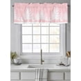 thumbnail image 4 of Winter White Elk Valances for Windows Christmas Tree Snowflake Pink Background Rod Pocket Curtains Valance Short Window Treatment Drapes for Living Room, Bedroom Bathroom 54"&nbsp;W x 18" L, 4 of 5