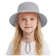 thumbnail image 5 of NIEWTR Summer Beach Hats Baby Sun Hat Toddler Summer UPF 50+ Sun Protective Bucket Hat Wide Brim Beach Hats for Baby Boys Girls 0-6 Years（Grey,1-3 Years), 5 of 5