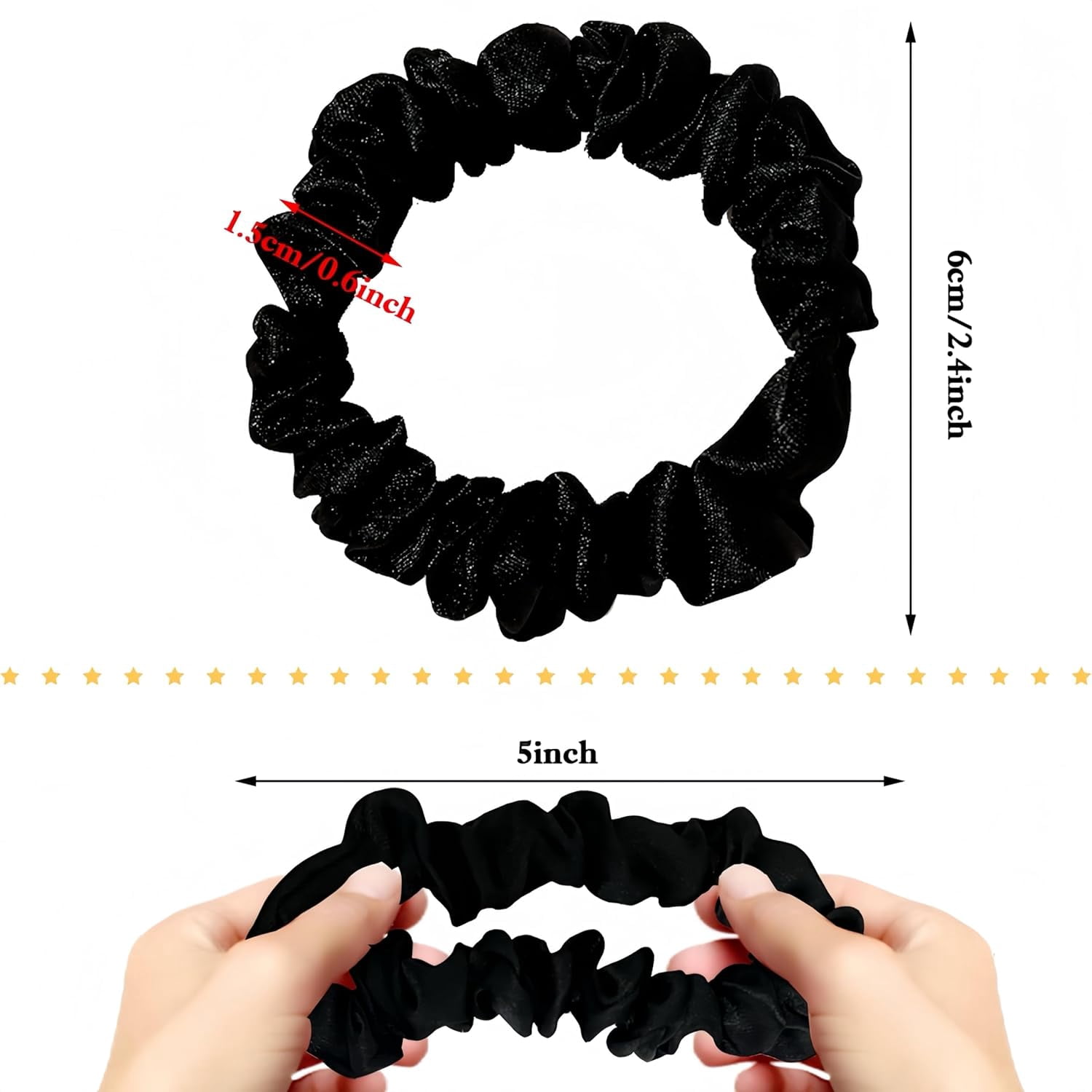 -25 pcs Scrunchies Silk Satin Hair Ties, Thin scrunchies for women, satin scrunchies bulk, hair ties no damage, Hair Accessories Gift for Women and Girls (Multi colored 1)