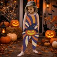 thumbnail image 2 of Gunia Toddler Girls Halloween Outfit Flannel Pumpkin Kids Suspender Romper Loose Harem Style Jumpsuit Festive Party Outfits Orange 3-4 Years, 2 of 5