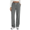 thumbnail image 2 of Tanming Barrel Sweatpants Women Cargo Pants with Pockets Wide Leg Pants Woman Women's Dress Pants for Work Stretchy Work Pants Cargo Scrub Pants for Women Dark Gray L, 2 of 6