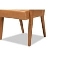 thumbnail image 6 of Baxton Studio Andrea Mid-Century Modern Tan Faux Leather Upholstered and Walnut Brown Finished Wood 2-Piece Armchair Set, 6 of 6