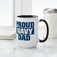thumbnail image 4 of CafePress - US Navy Proud Navy Dad Large Mug - 15 oz Ceramic Large White Novelty Mug, 4 of 4